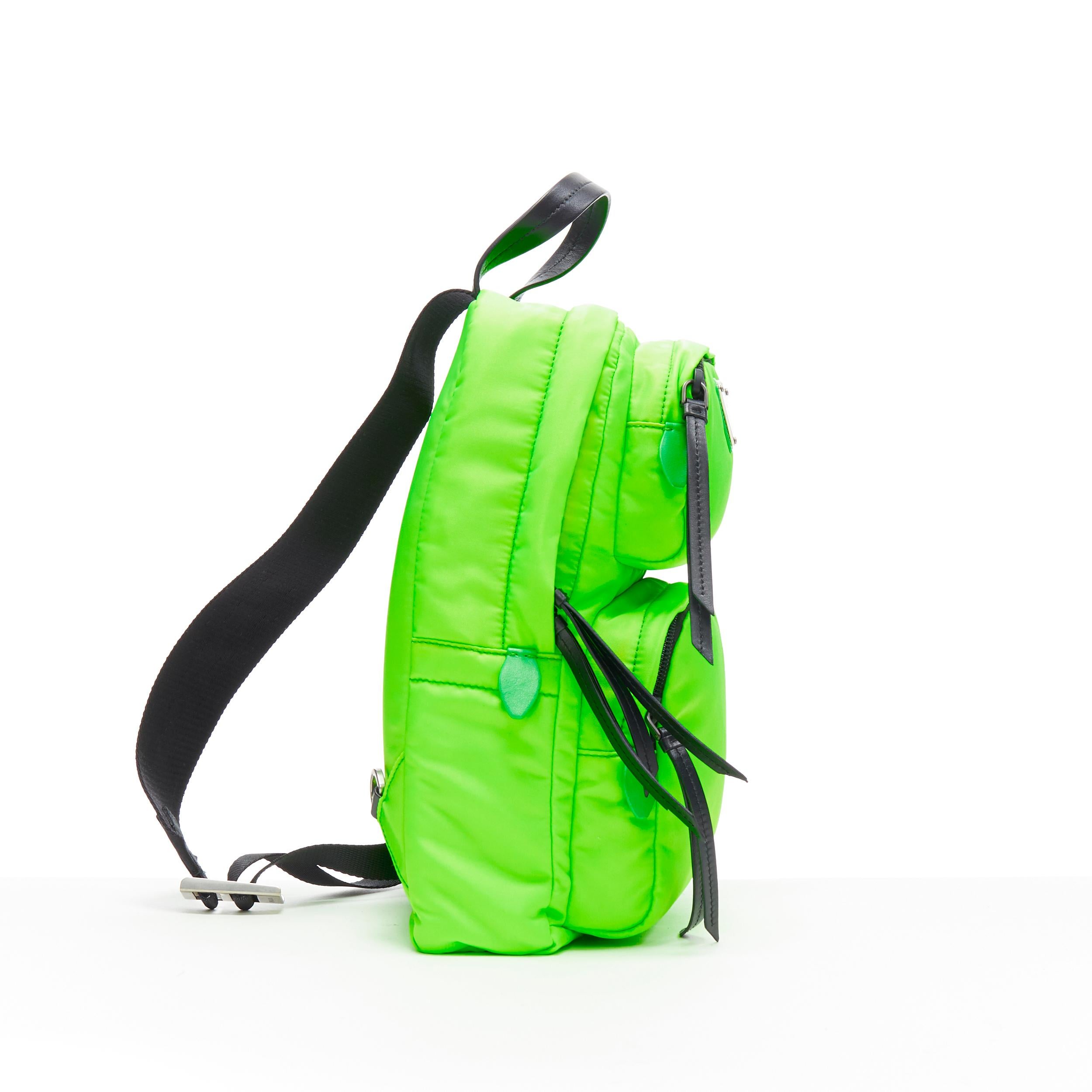 neon green backpack