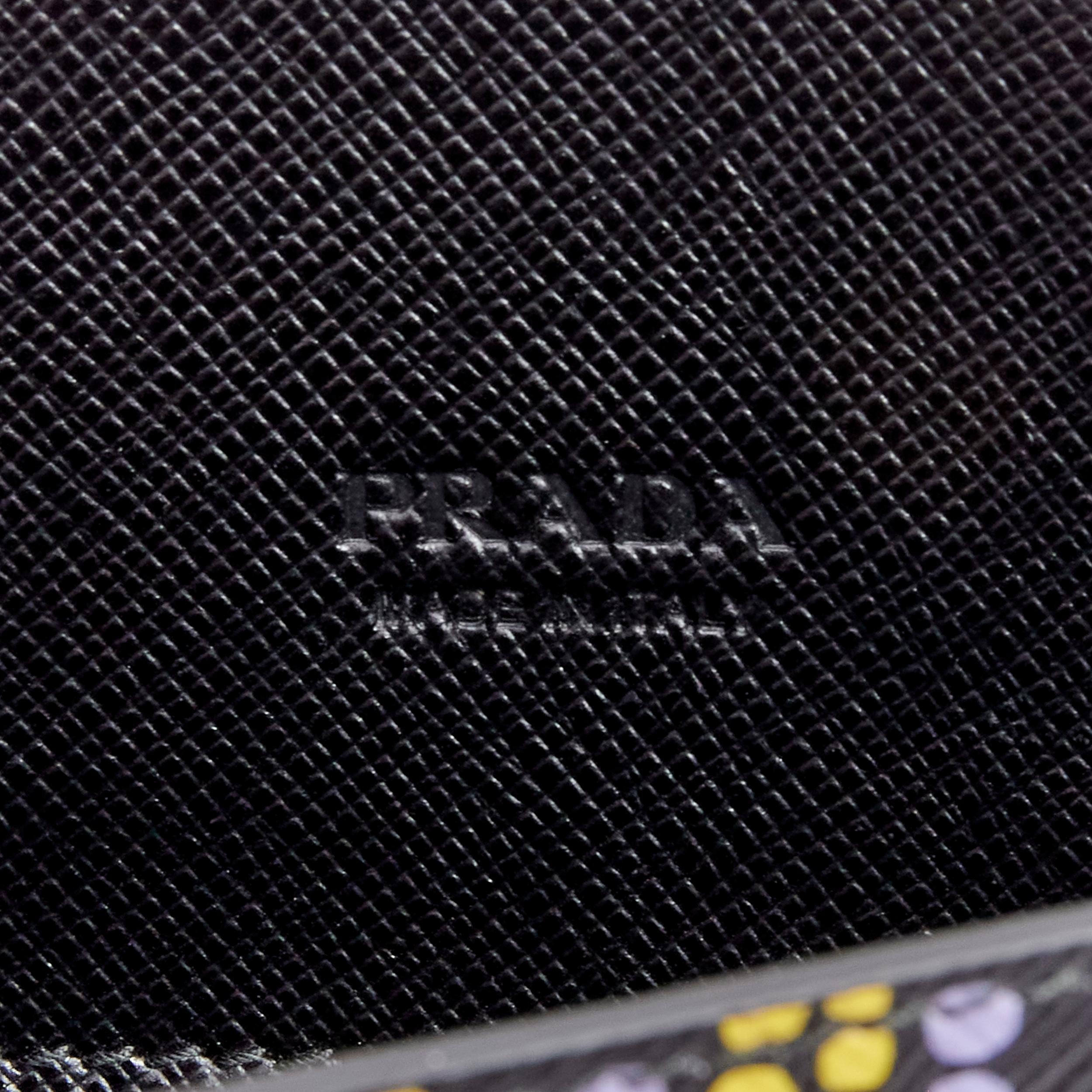 new PRADA 2018 green brown purple flower smeraldo saffiano leather iPad case 2
