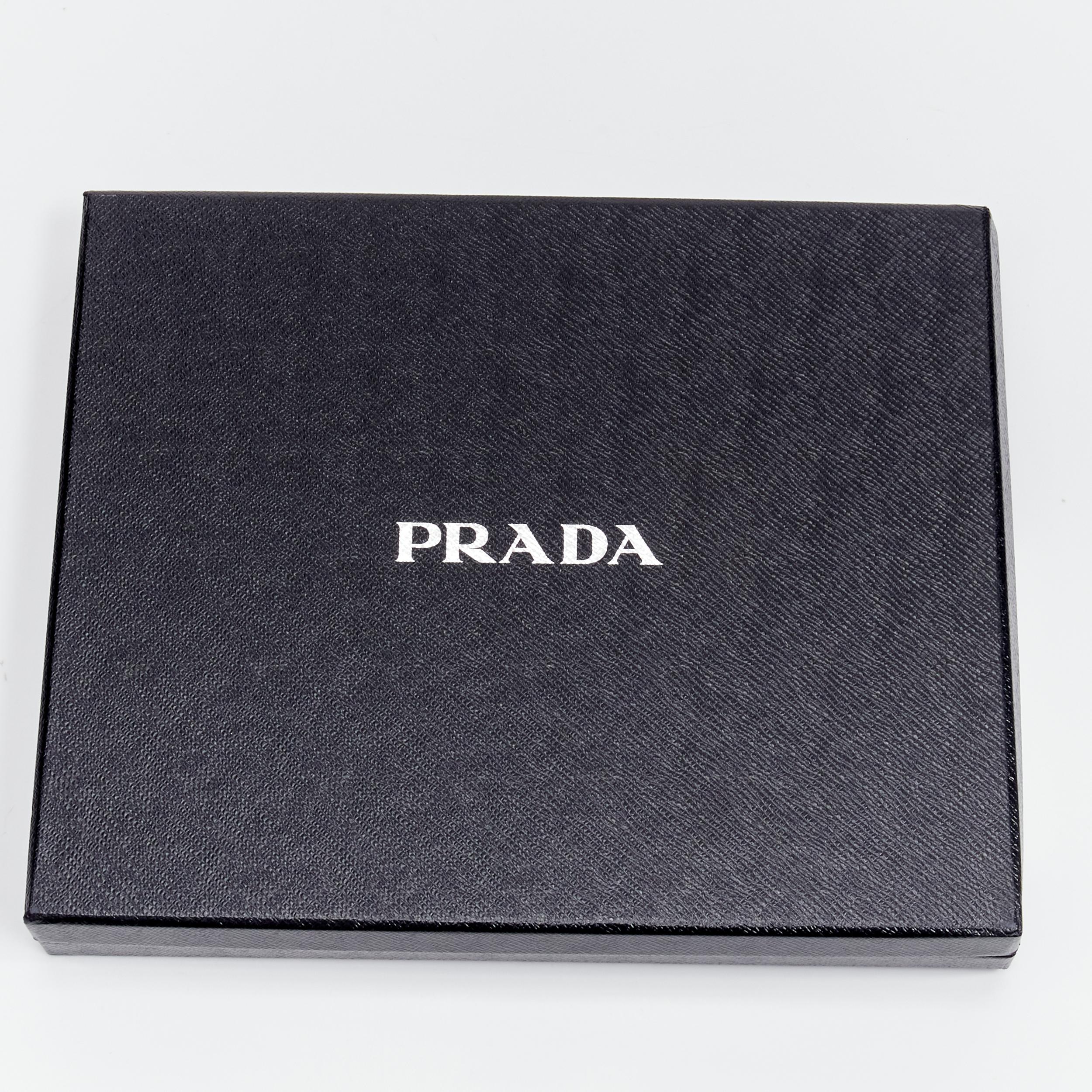 new PRADA 2018 green brown purple flower smeraldo saffiano leather iPad case For Sale 3