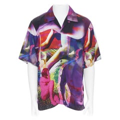 new PRADA 2018 RARE Statue Human Collage Galactic Hawaiian casual shirt XXL