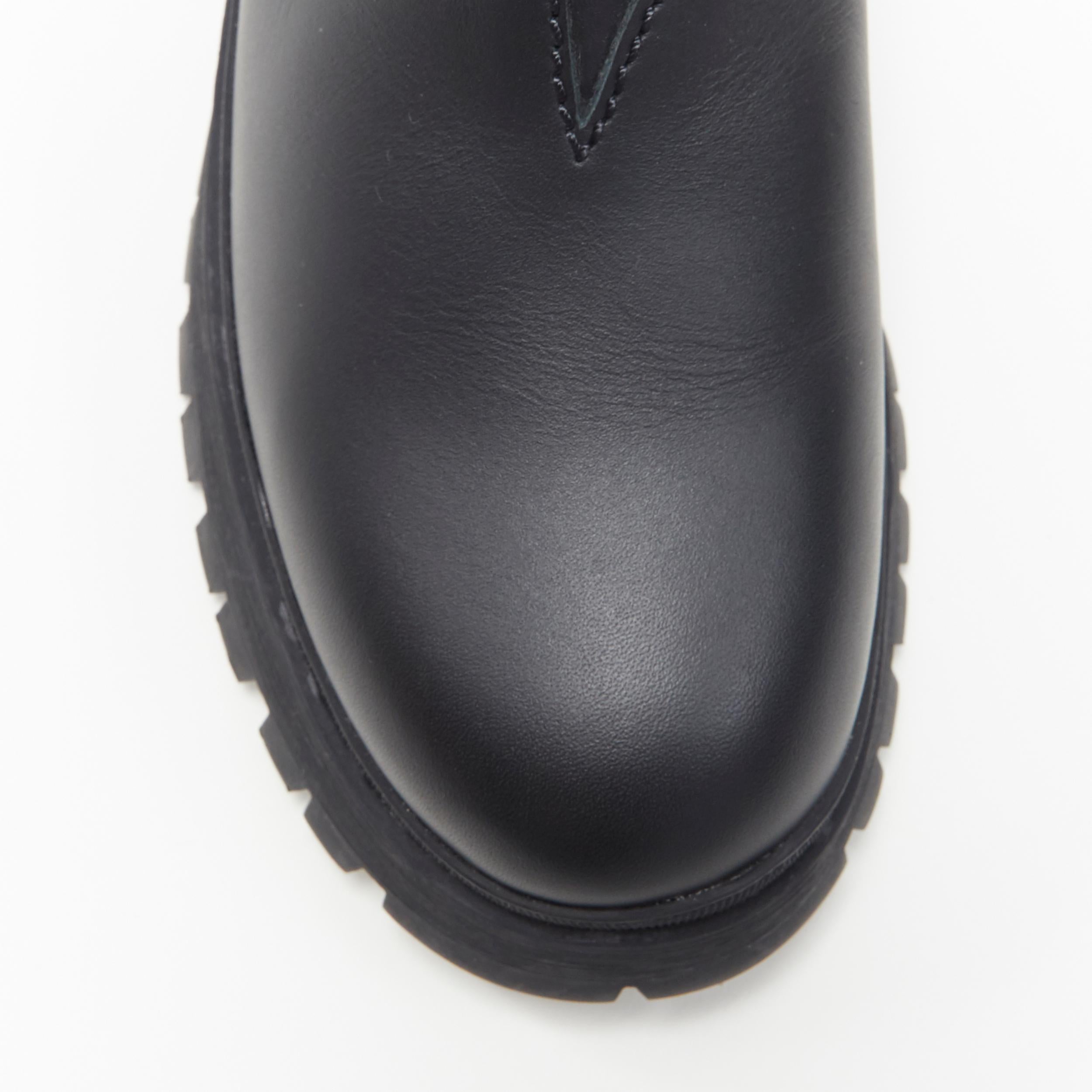 new PRADA 2018 Runway neon orange neoprene black leather chelsea boot EU39.5 2