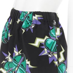 new PRADA 2019 Frankenstein Divisa Heart print casual summer shorts IT38 XS