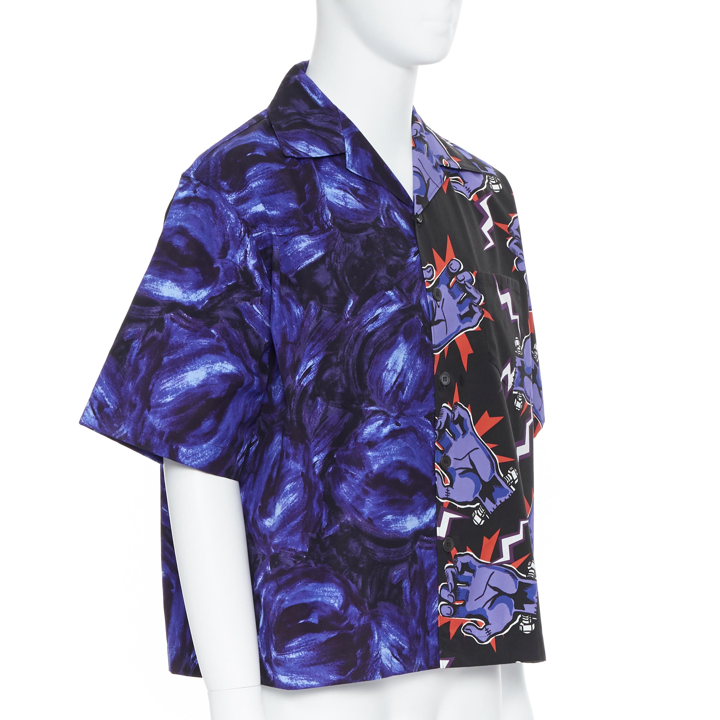 nuovo PRADA 2019 Frankenstein Lightning dipinto di rosa Double Match Split camicia L In condizioni Nuovo a Hong Kong, NT