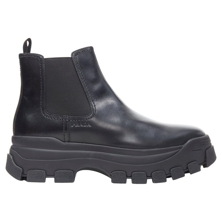 new PRADA 2019 Pull Up black leather Monolith chunky lug sole boot UK9 EU43  For Sale at 1stDibs | prada lug sole boot, prada lug boots, prada lug sole  boots