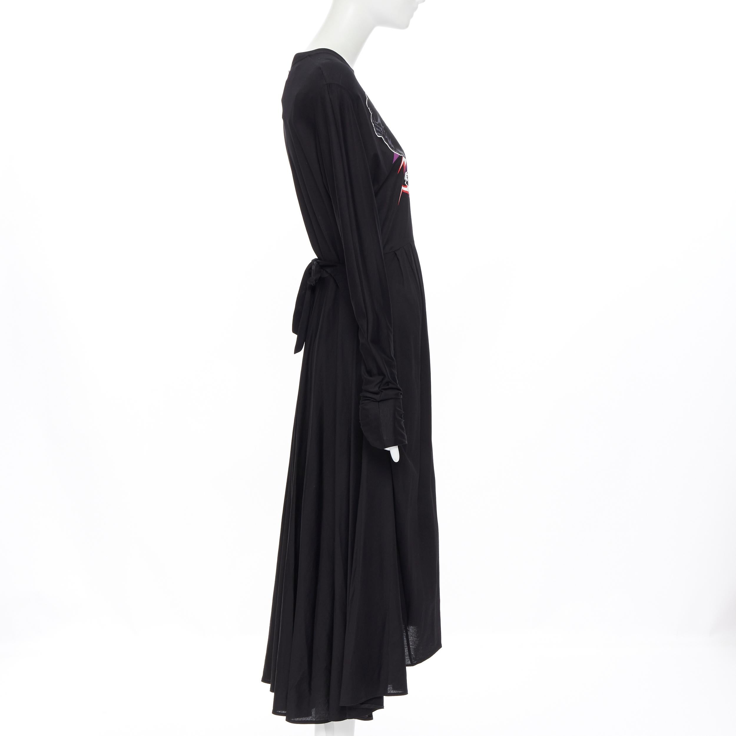 Black new PRADA 2019 Runway Frankenstein Couple black cotton layered skirt dress L