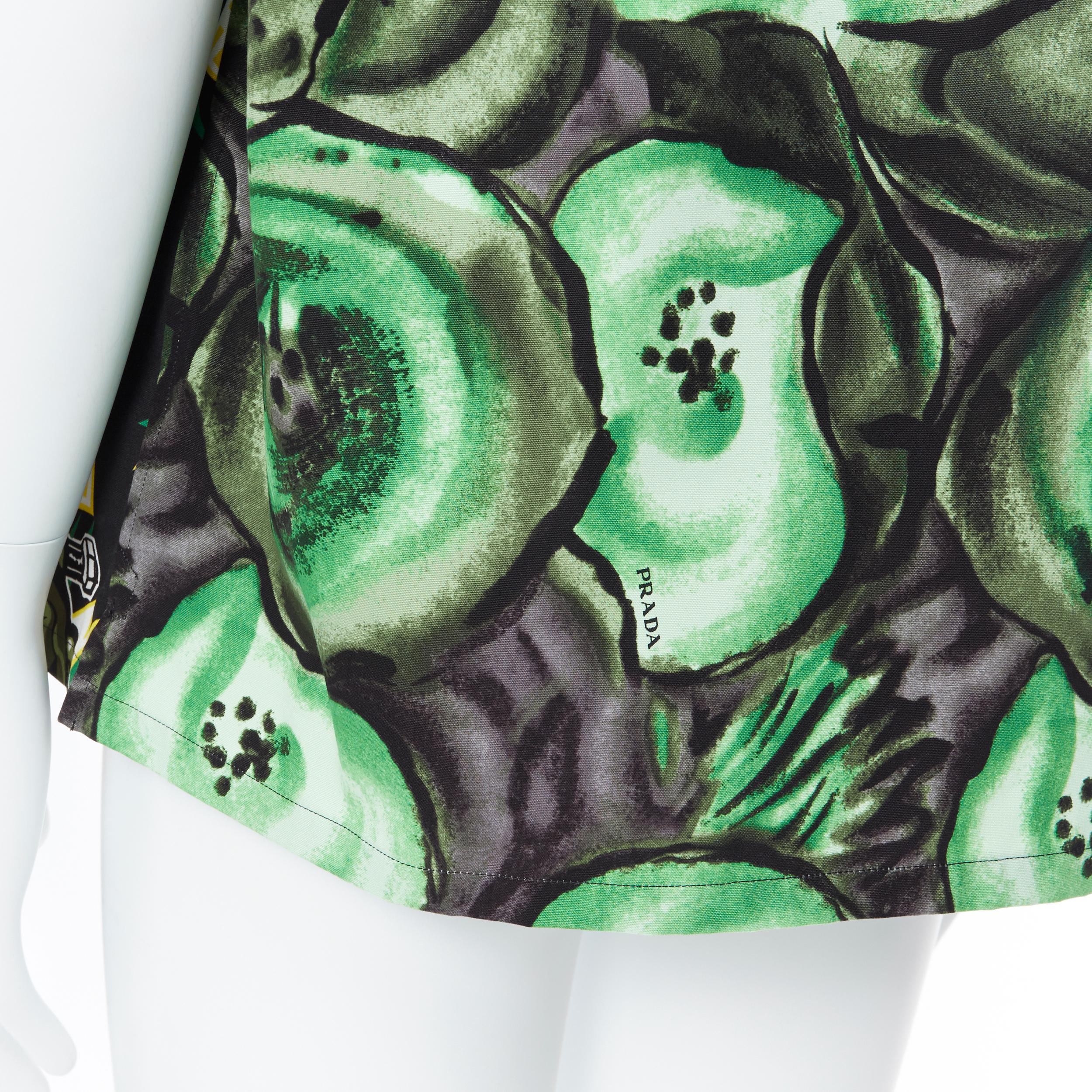 new PRADA 2019 Runway Frankenstein Electrify Rose boxy cotton bowling shirt L 3
