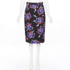 neu PRADA 2019 Runway Frankenstein Hand schwarz lila Bleistiftrock IT38 XS