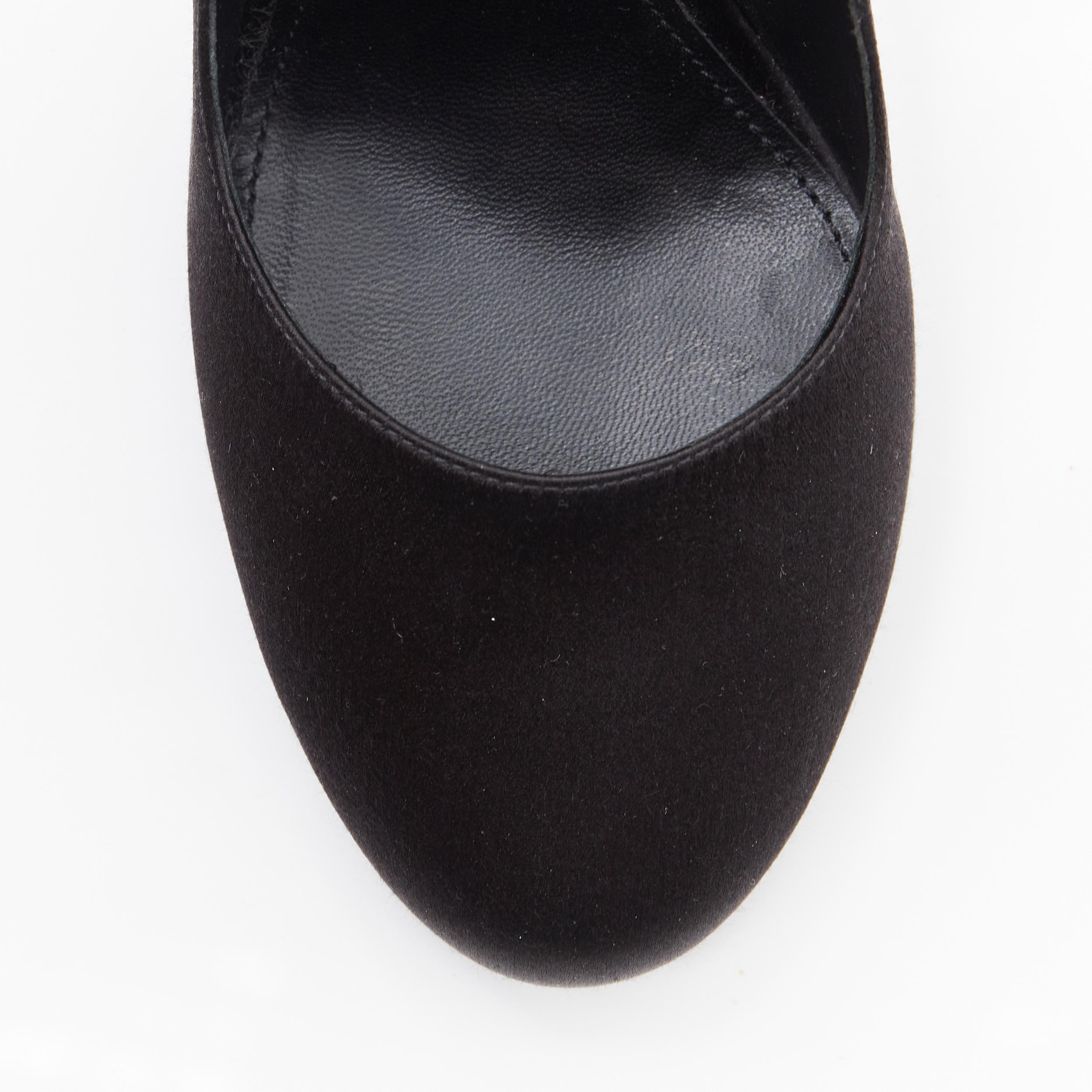 Black new PRADA 2019 Runway red lightning bolt heel black silk pump EU37