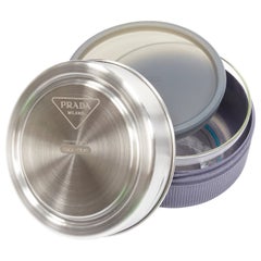 new PRADA 2021 Black+Blum logo steel cap glass lunch bowl 750ml