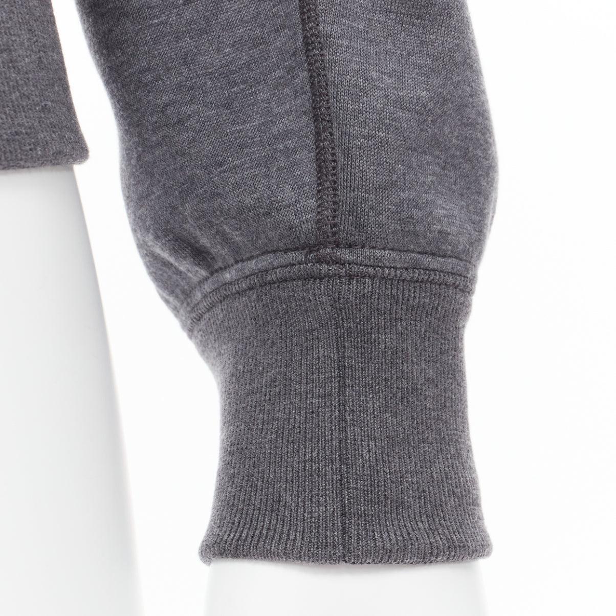 new PRADA 2021 grey cotton triangle boxy structured pullover sweater EU46 S 6