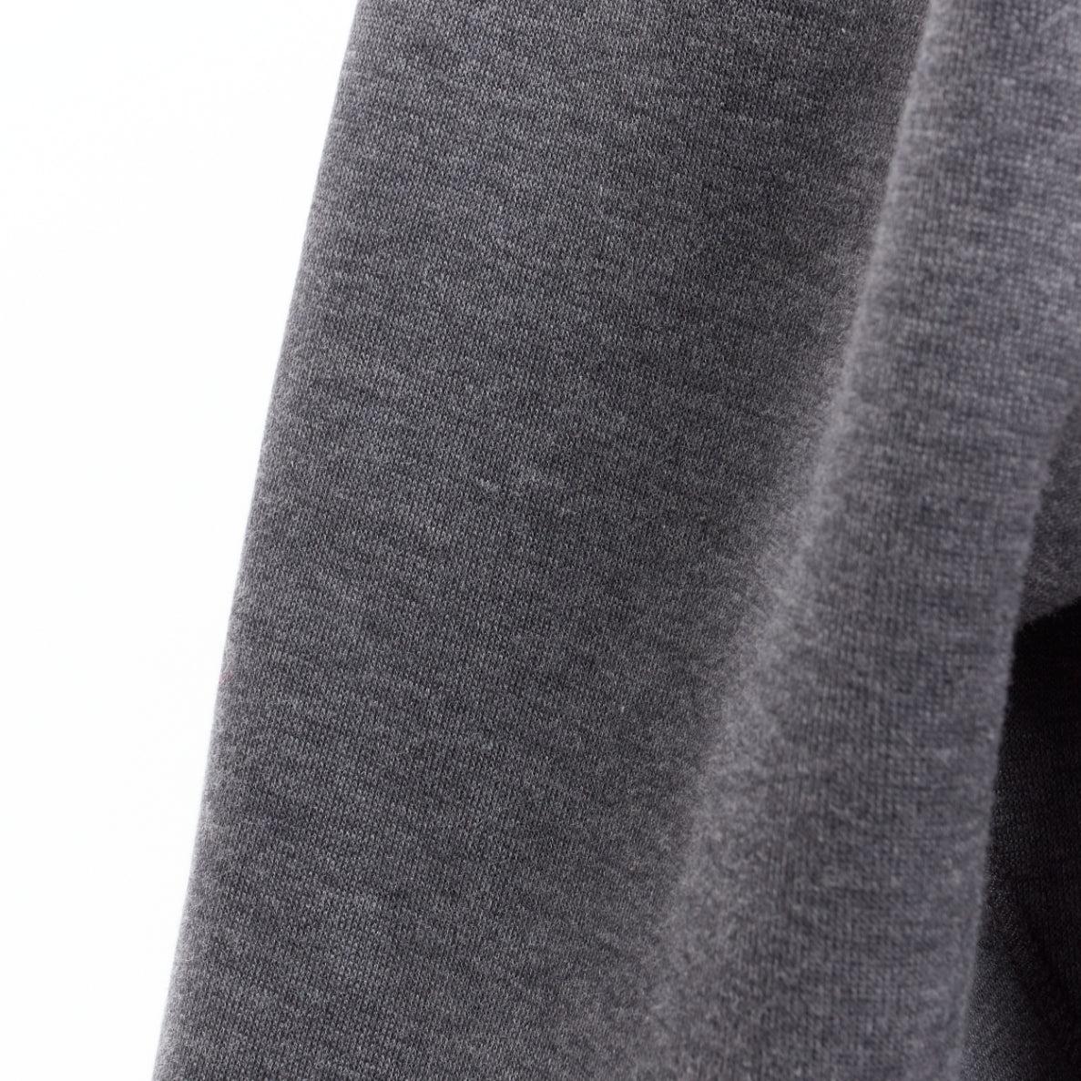 new PRADA 2021 grey cotton triangle boxy structured pullover sweater EU46 S 5