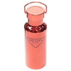 new PRADA 2021 mirrored red black logo stainless steel water bottle 500ml