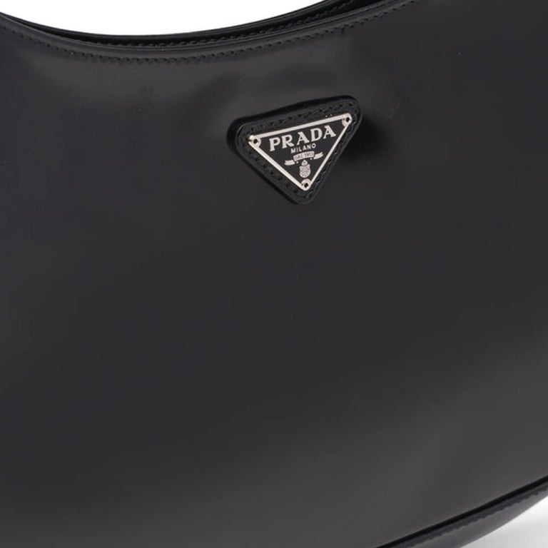 NEW Prada Black Cleo Leather Hobo Shoulder Bag For Sale 9