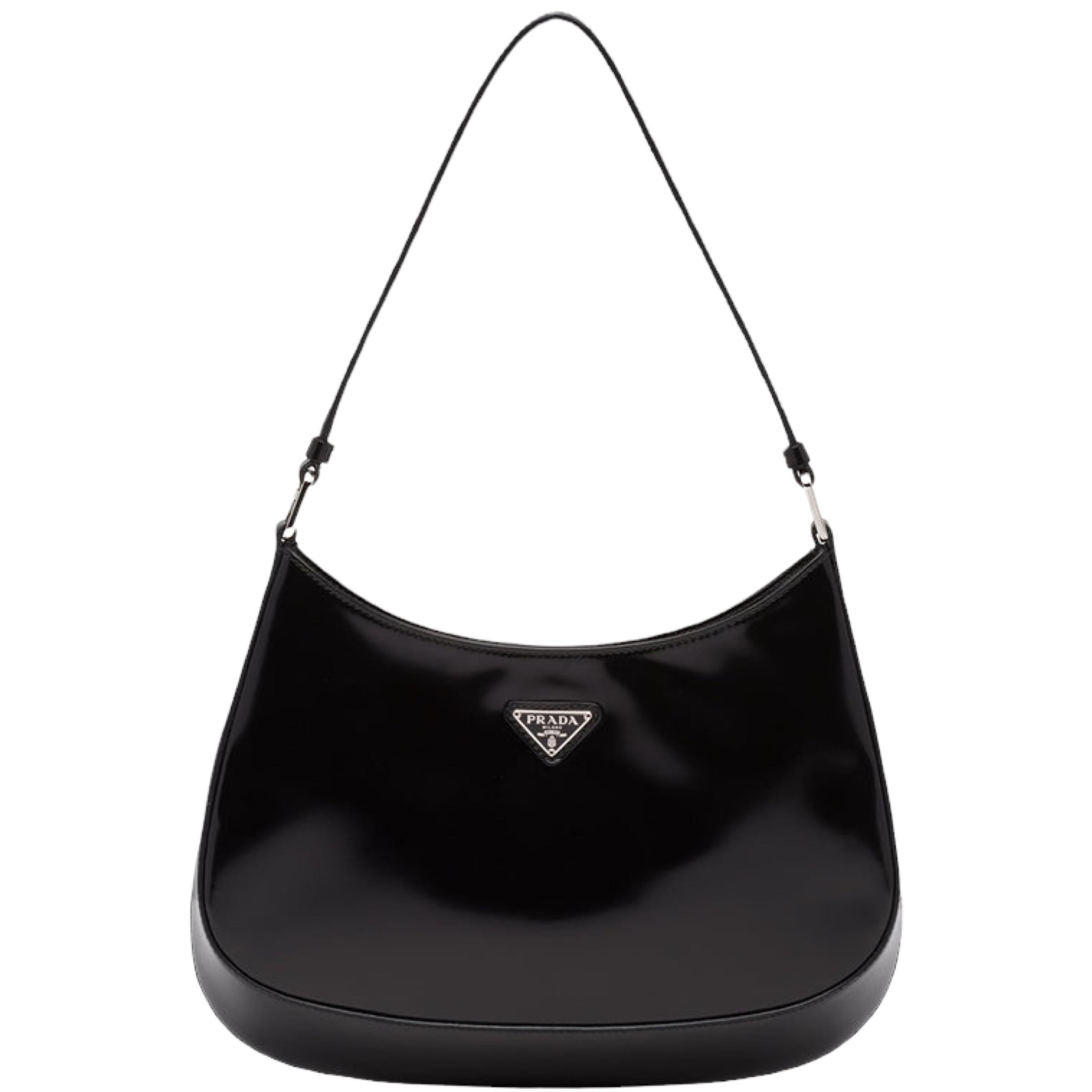 Women's NEW Prada Black Cleo Leather Hobo Shoulder Bag