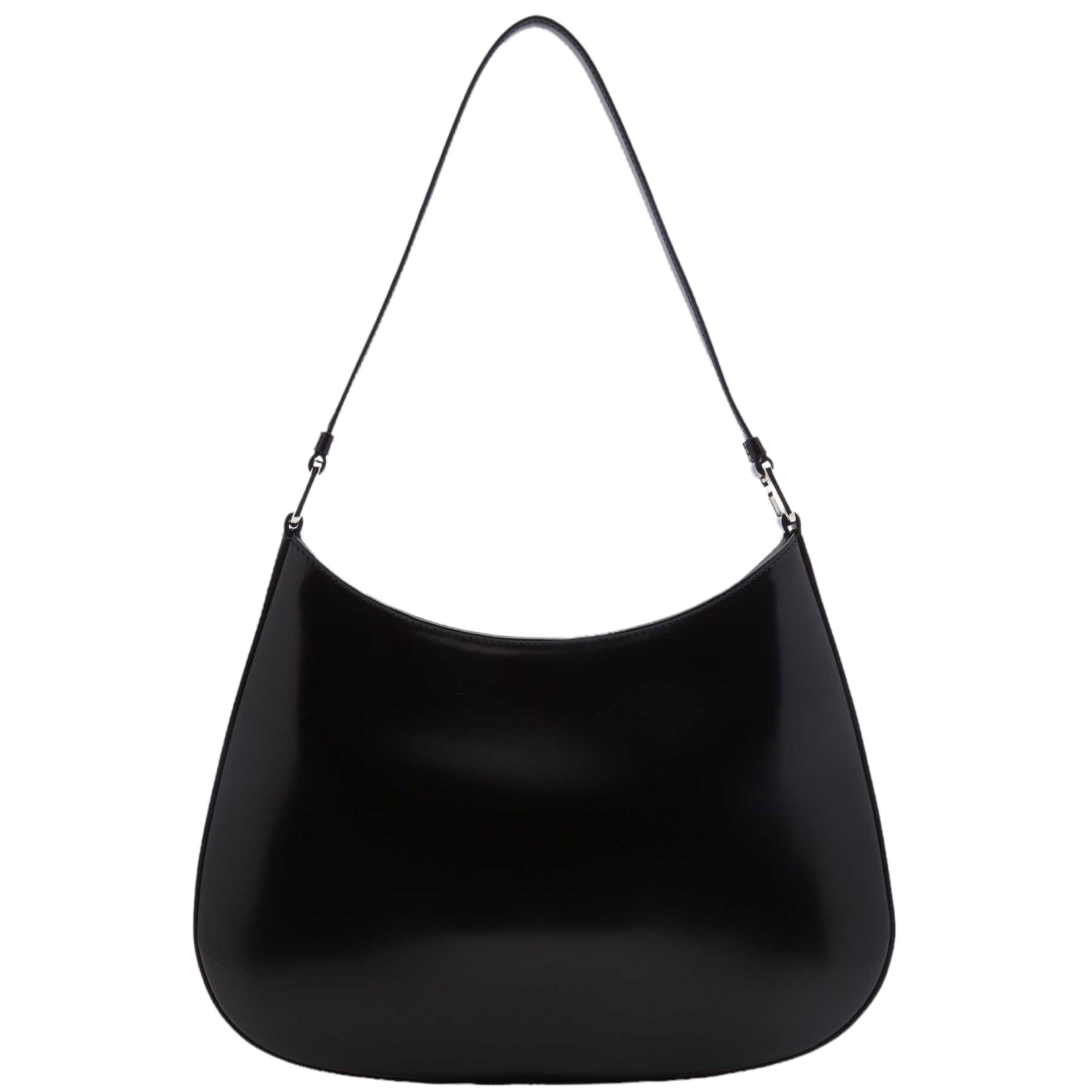 NEW Prada Black Cleo Leather Hobo Shoulder Bag 2