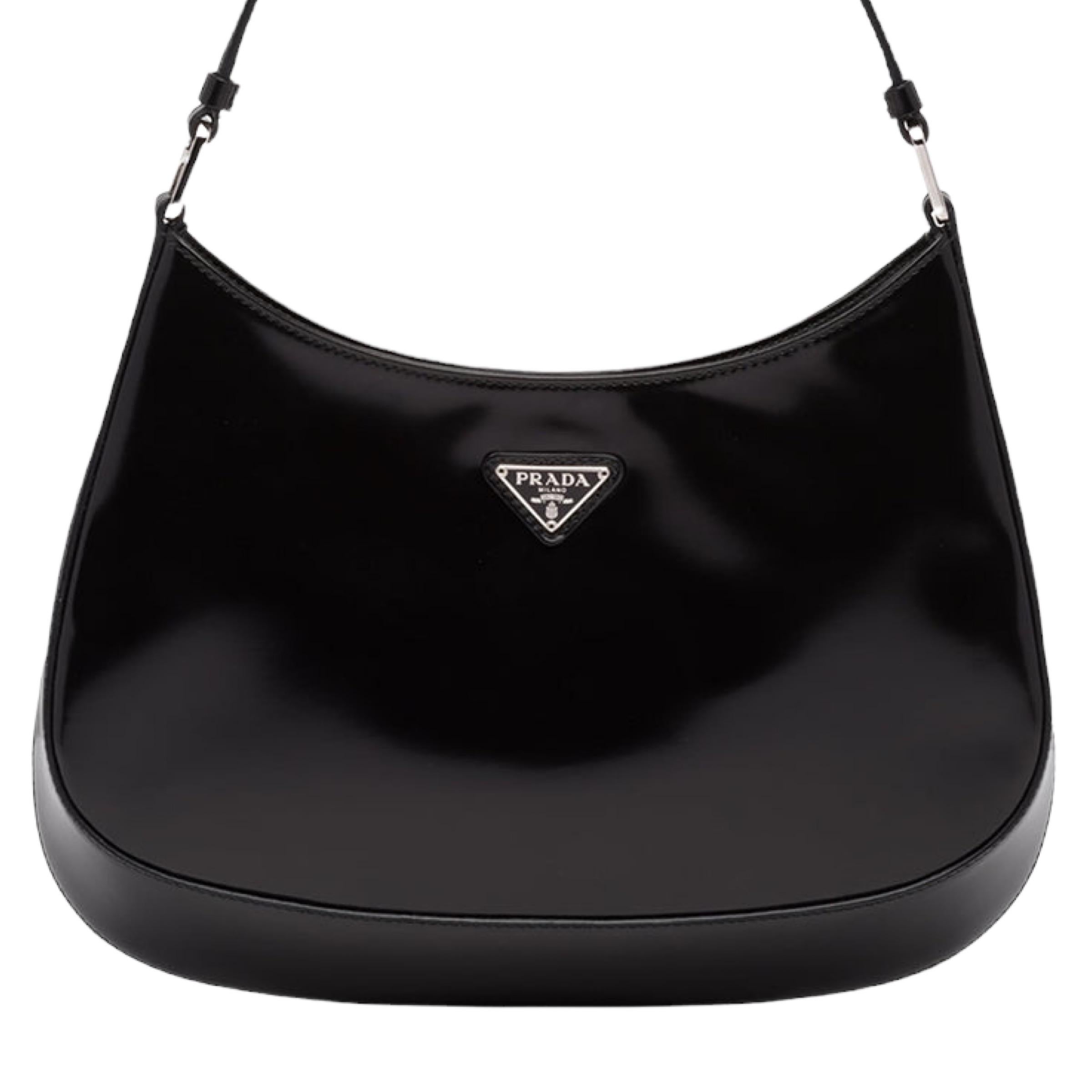 NEW Prada Black Cleo Leather Hobo Shoulder Bag 4