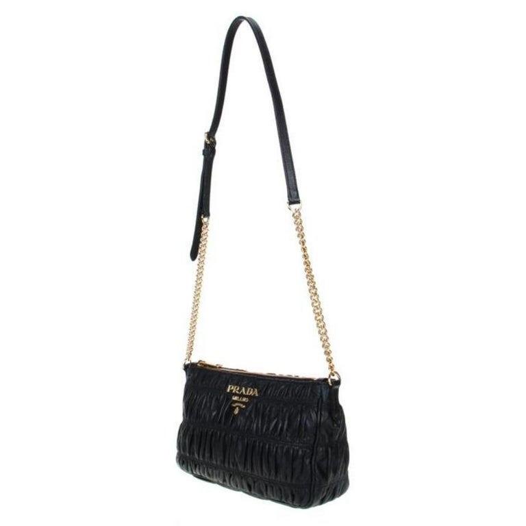 NEW Prada Black Nappa Quilted Leather Crossbody Bag For Sale at 1stDibs