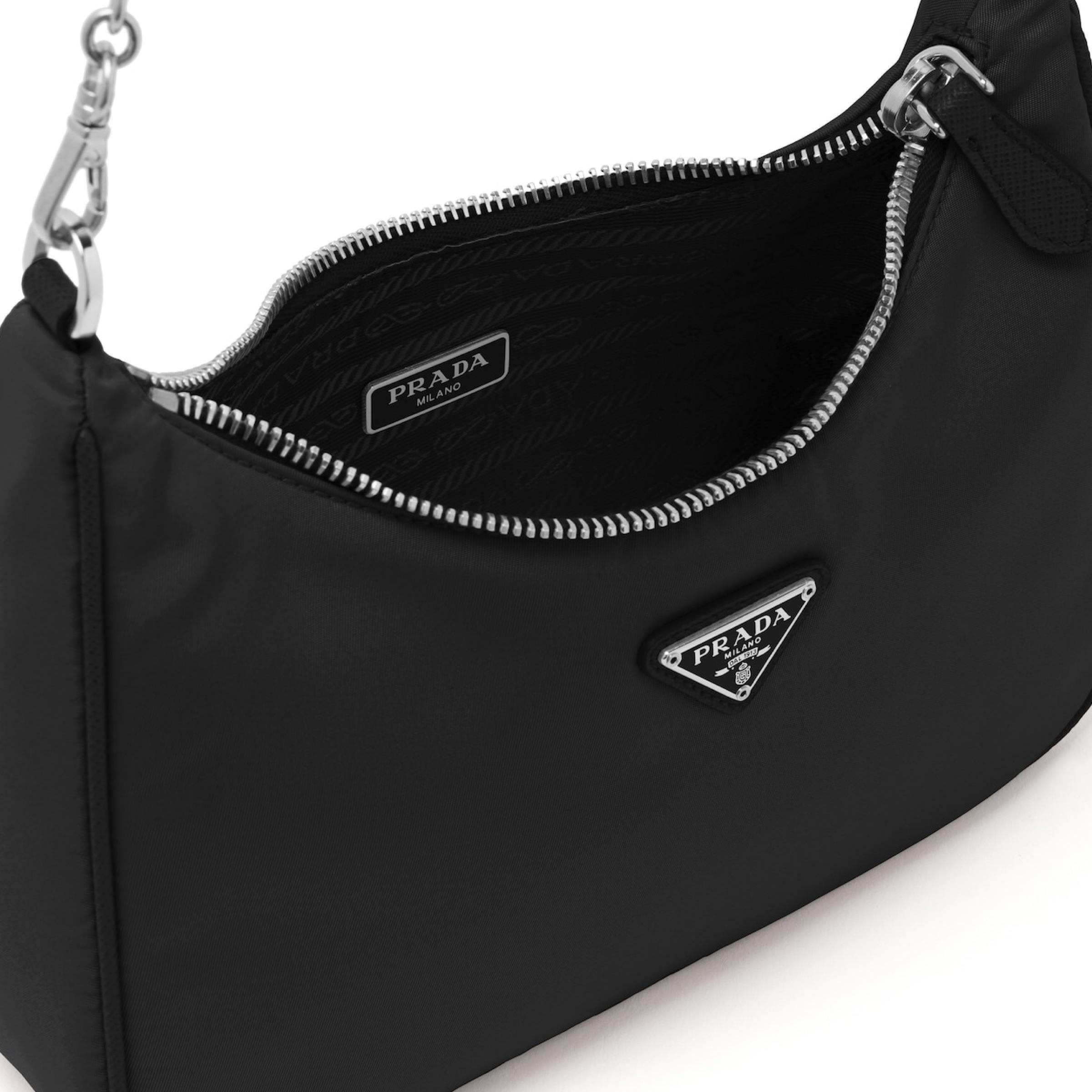 NEW Prada Black Re-Edition 2005 Re-Nylon Shoulder Bag 4