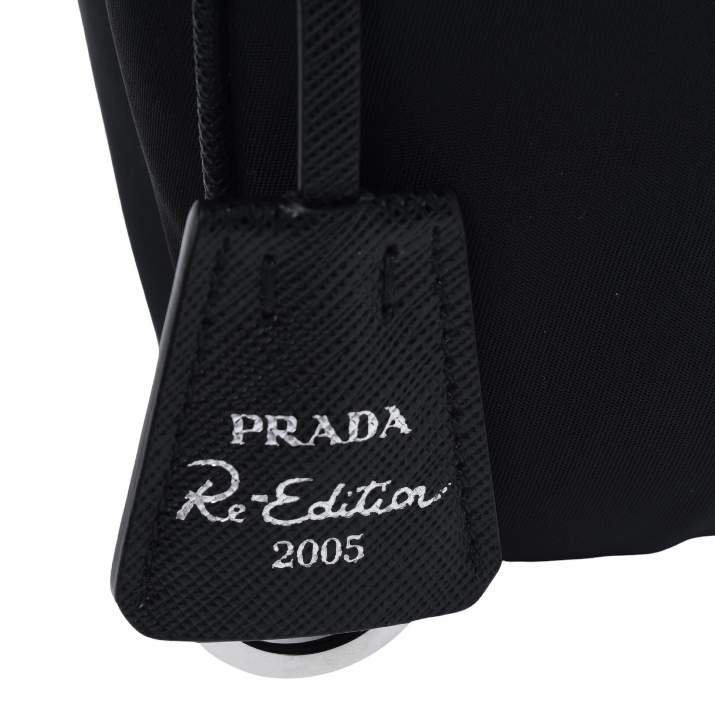NEW Prada Black Re-Edition 2005 Re-Nylon Shoulder Bag 9