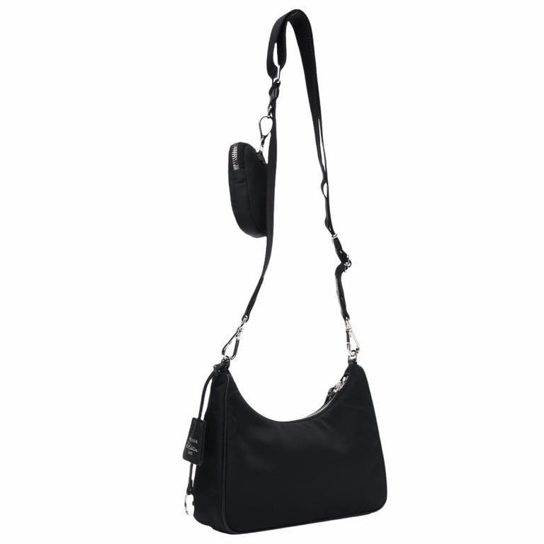 Prada Black Re-Edition 2005 Nylon Shoulder Bag - SAVIC
