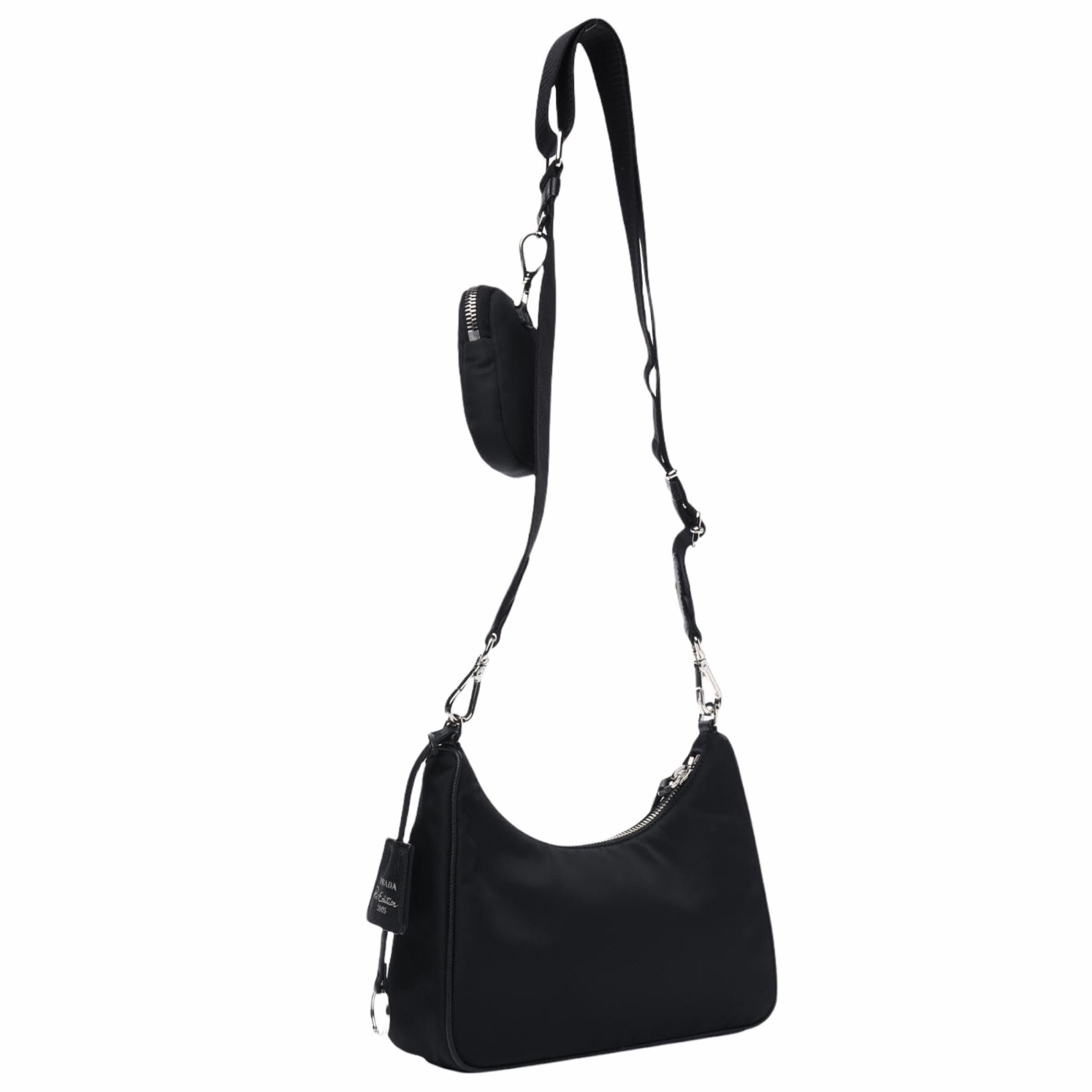 NEW Prada Black Re-Edition 2005 Re-Nylon Shoulder Bag 1