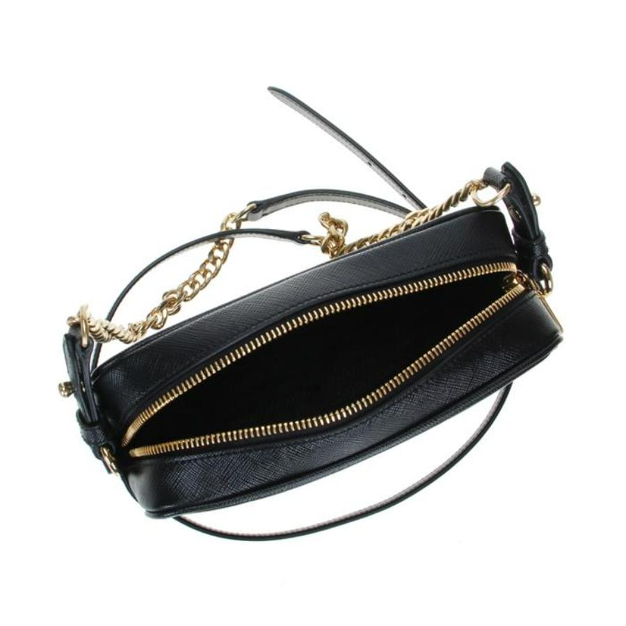 NEU Prada Schwarz Saffiano Leder Kamera Crossbody Umhängetasche im Angebot 3
