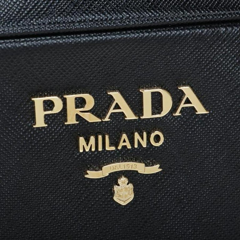 PRADA Saffiano Mini Camera Crossbody Bag Black 942396
