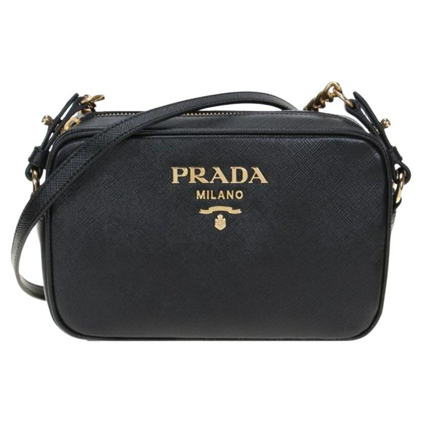 NEW Prada Black Saffiano Leather Camera Crossbody Shoulder Bag For Sale at  1stDibs