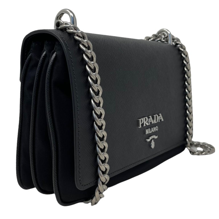 Prada Black Tessuto and Saffiano Leather Golf Bag For Sale at 1stDibs