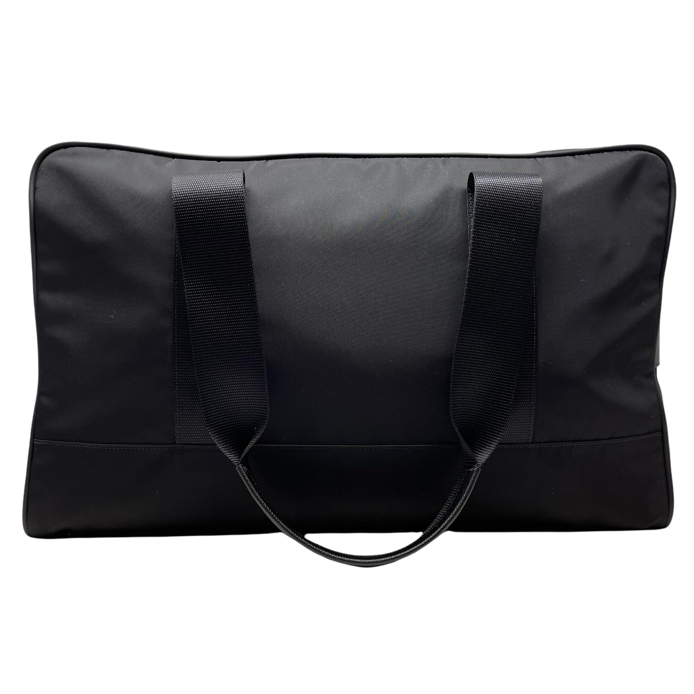 NEU Prada Schwarz Tessuto Nylon Boston Reisetasche im Angebot 6
