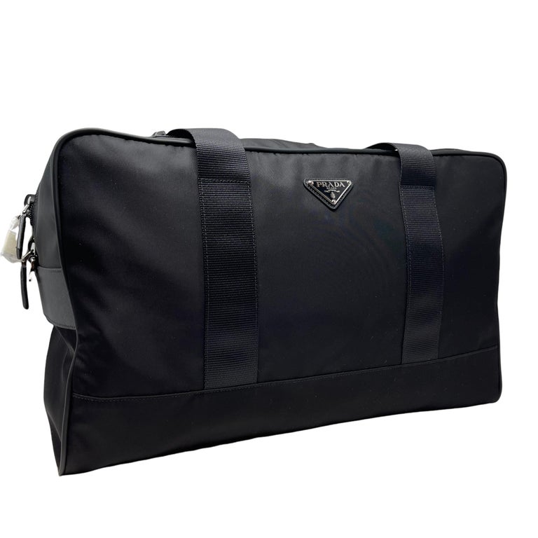 NEW Prada Black Tessuto Nylon Boston Travel Bag For Sale at 1stDibs | prada  black set, prada laptop sleeve