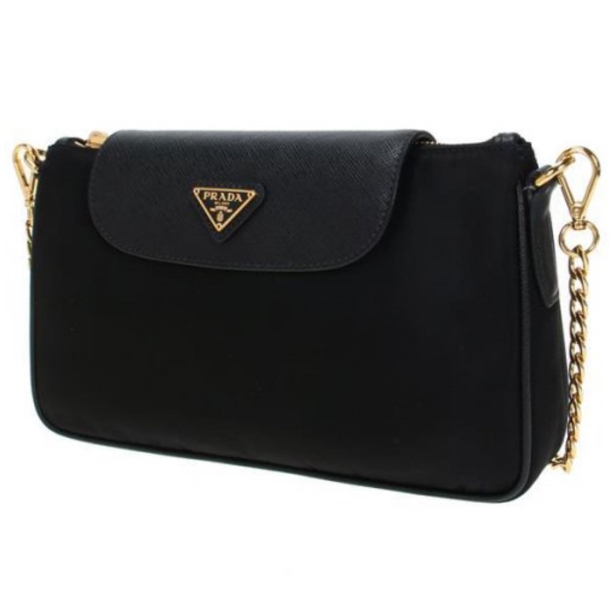 NEU Prada Tessuto Nylon-Clutch/Umhängetasche in Schwarz im Zustand „Neu“ im Angebot in San Marcos, CA