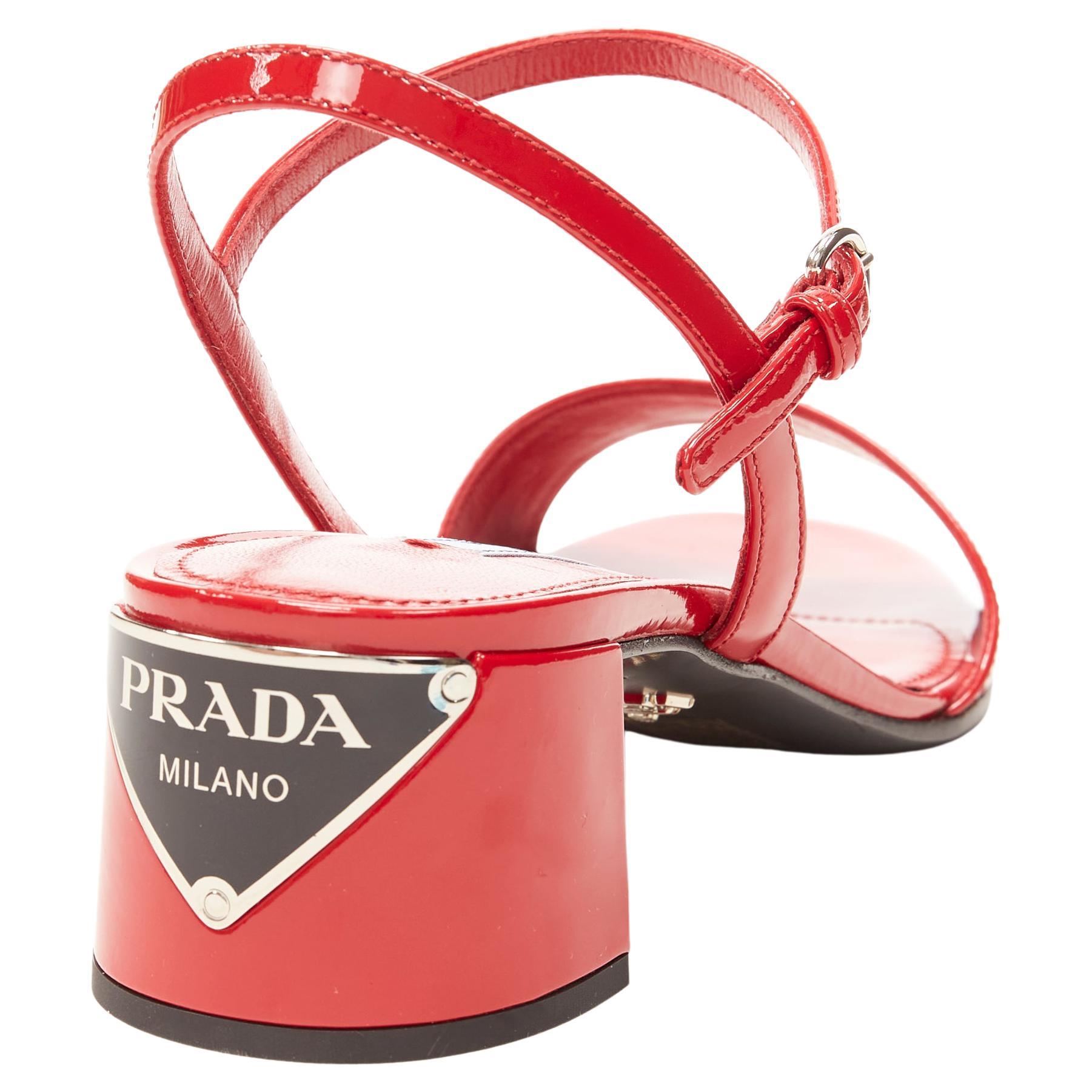 Prada Striped Bow Sandal Heels 36