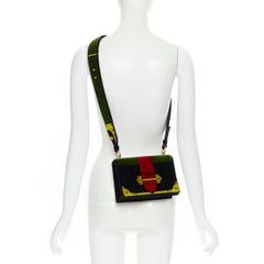 new PRADA Cahier Pop black green red Tromp Loeil velvet crossbody structured bag
