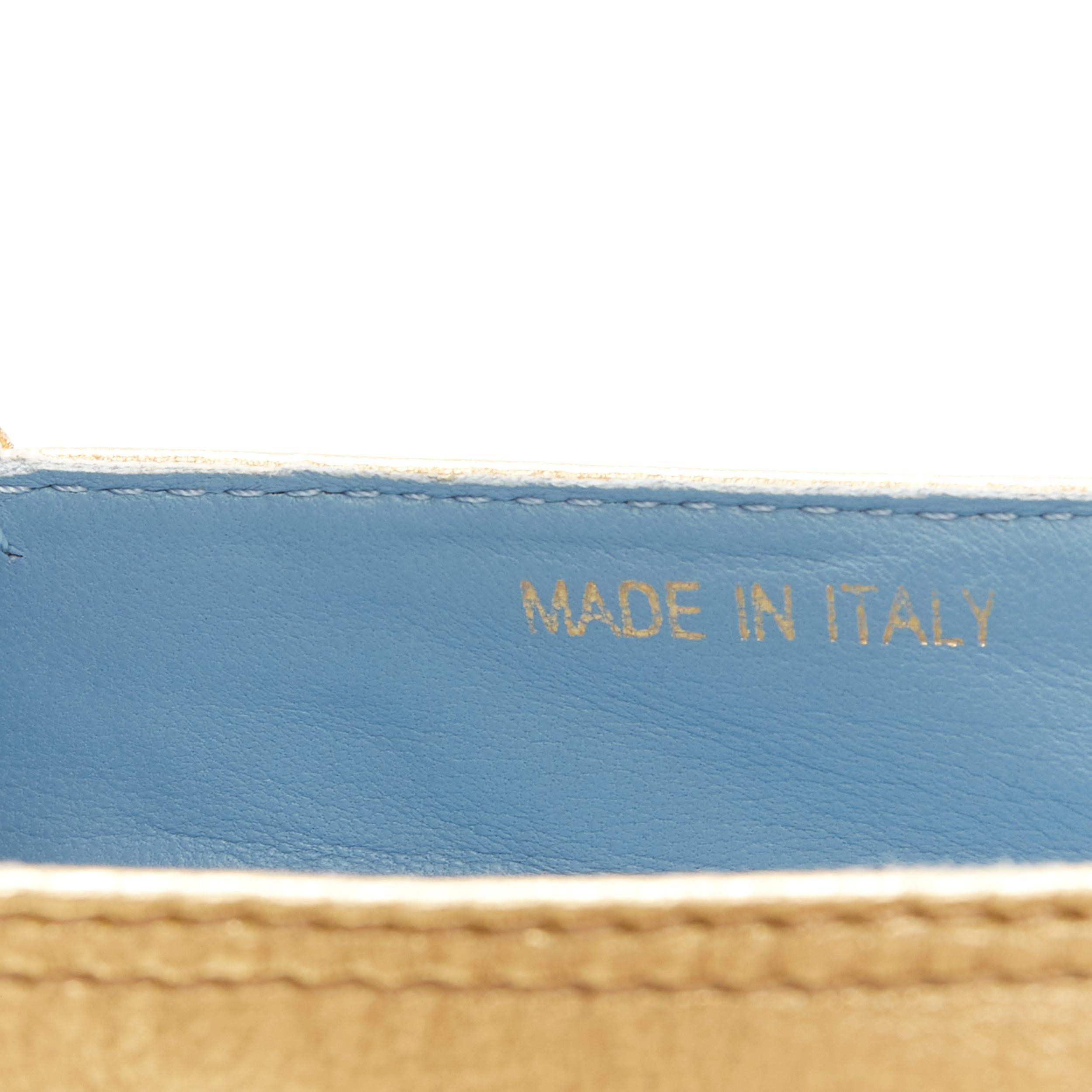 new PRADA gold leather logo peep toe jute platform espadrille shoe EU38.5 3