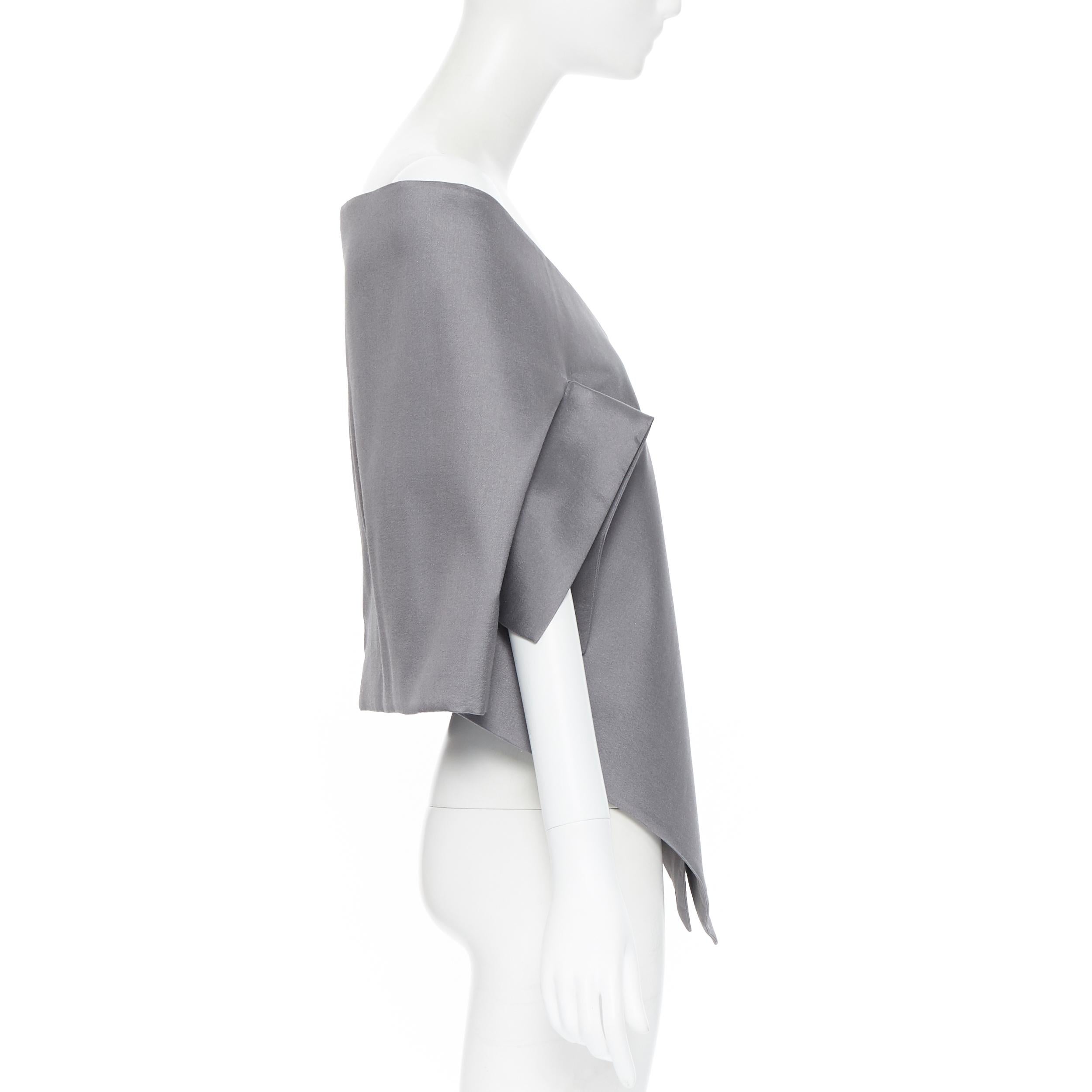 De los hombres nuevo PRADA gris lana verde cristal flor kimono off hombro chal capa