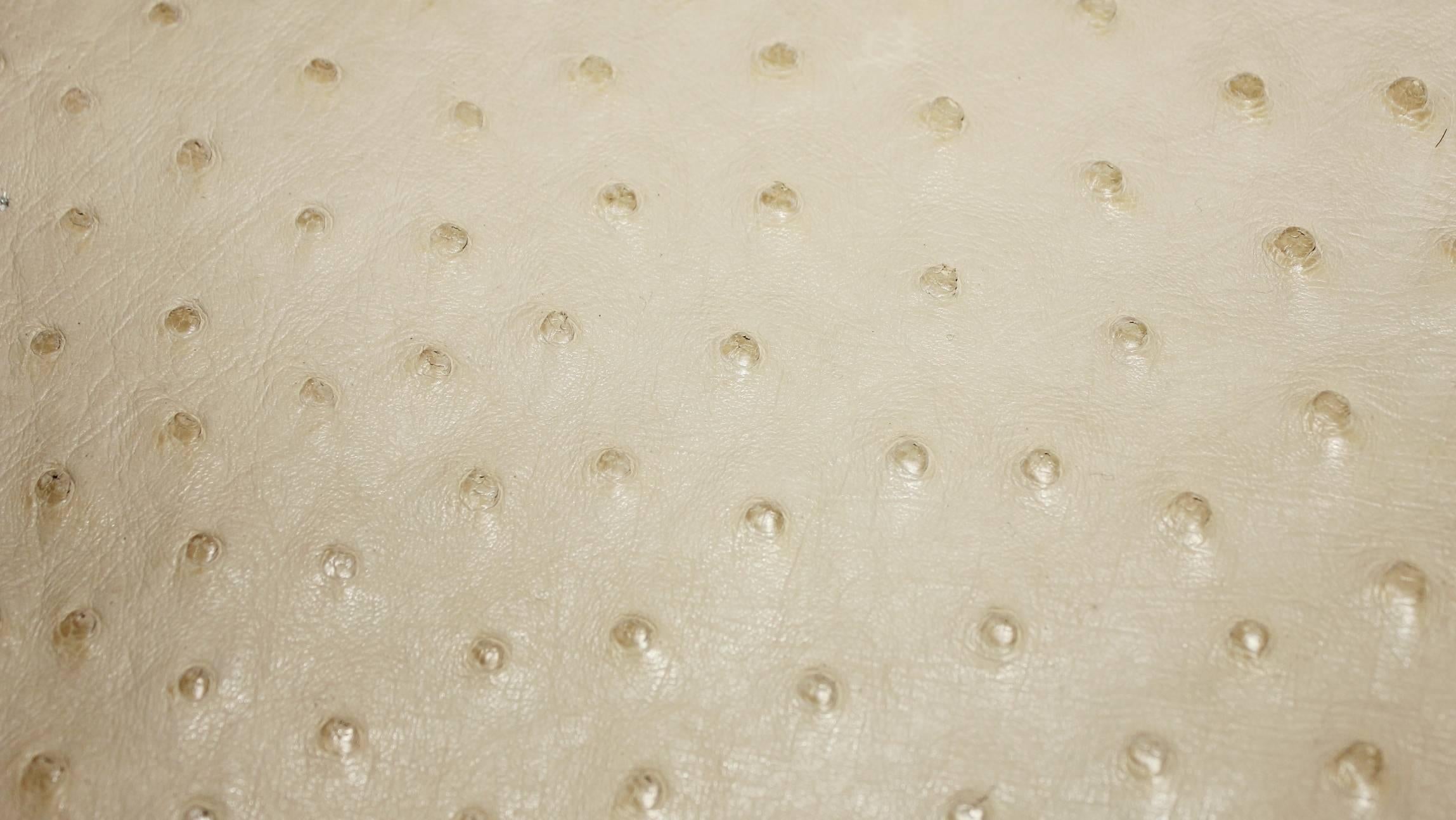 Beige NEW Prada Ivory Exotic Ostrich Skin Skirt For Sale