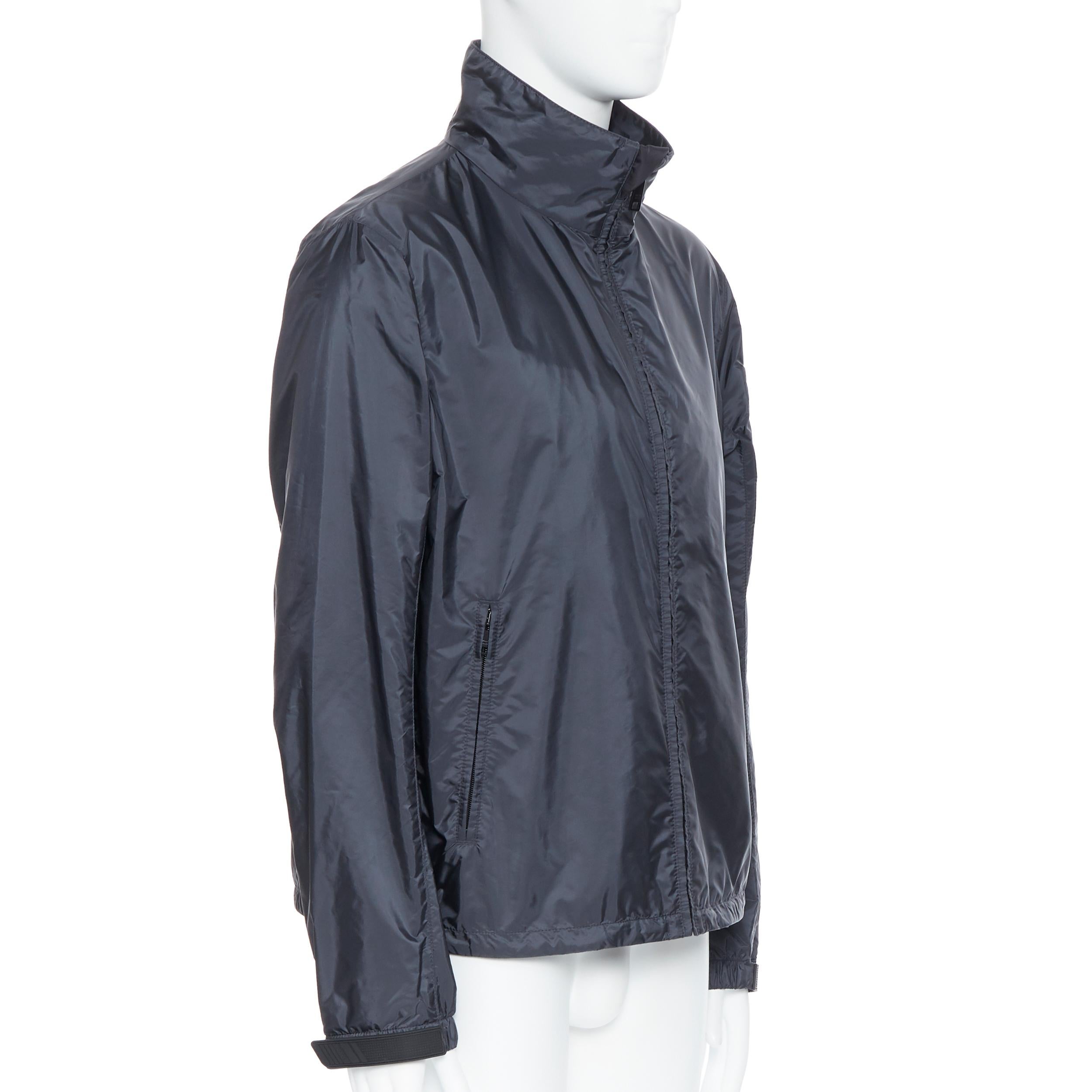 1998aw prada nylon down hoodie L - mutilationrecords.com