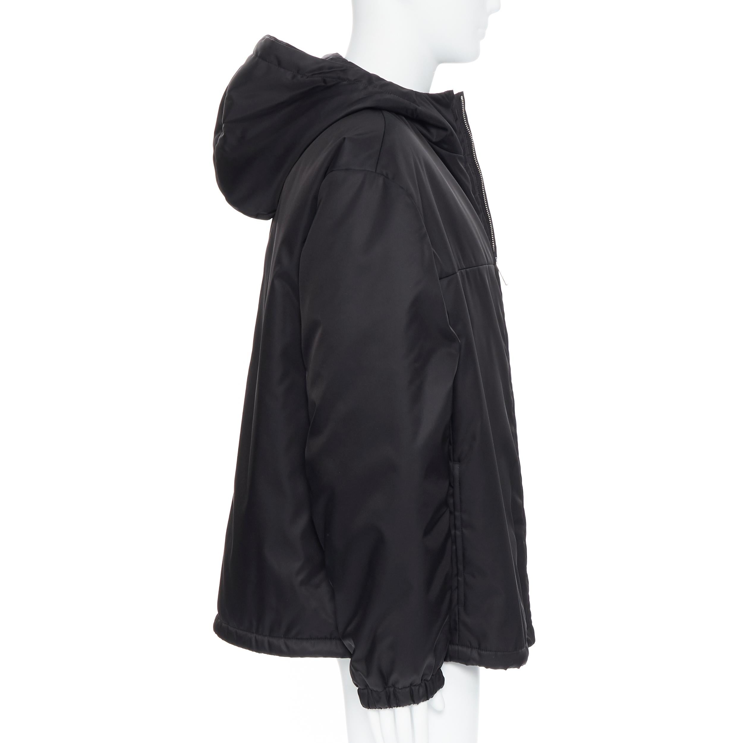 nuevo PRADA Nylon 2019 negro triángulo logo oversize chaqueta acolchada XXL Kanye en Nuevo Estado en Hong Kong, NT