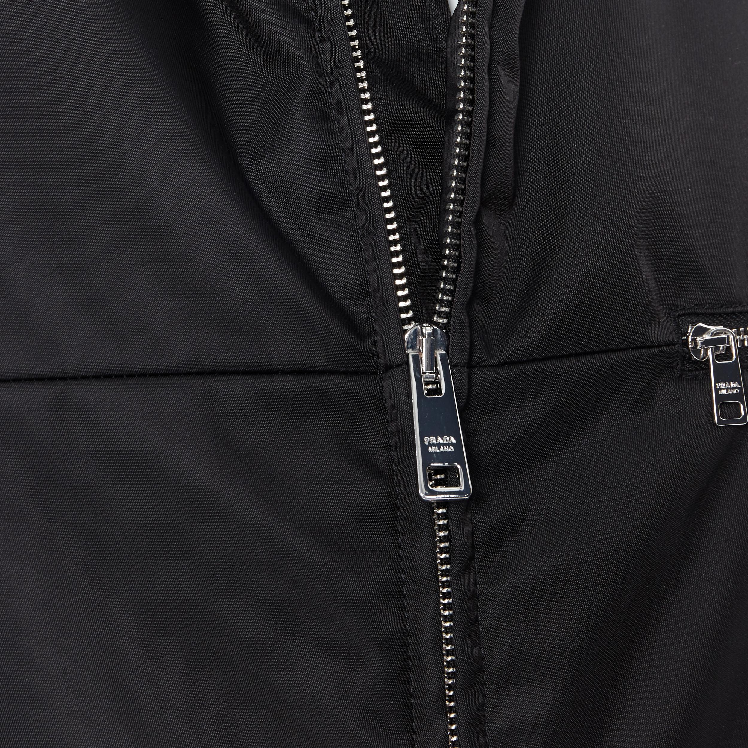 nuevo PRADA Nylon 2019 negro triángulo logo oversize chaqueta acolchada XXL Kanye 3