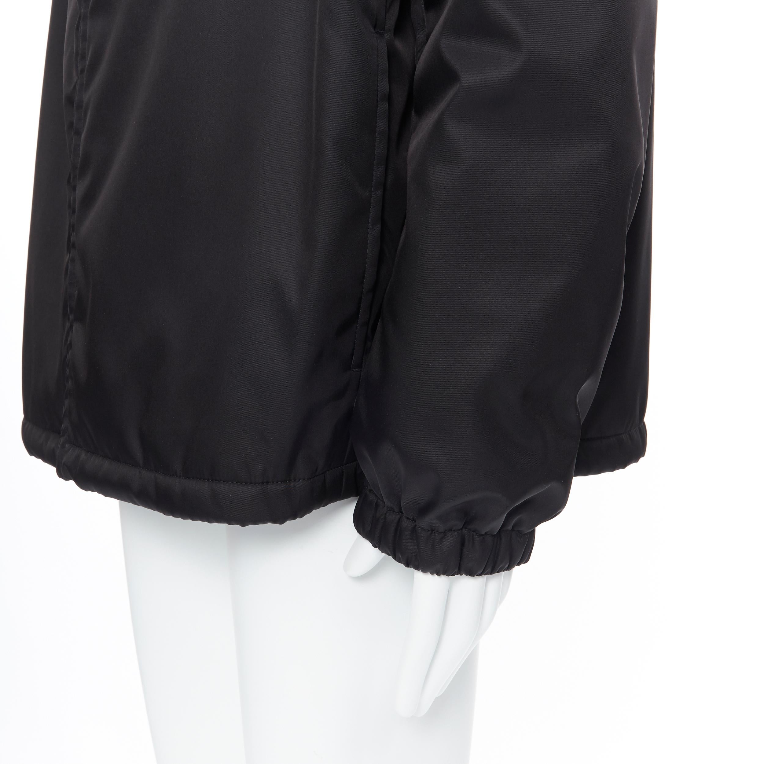 nuevo PRADA Nylon 2019 negro triángulo logo oversize chaqueta acolchada XXL Kanye 4