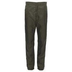 nouveau PRADA Nylon 2019 vert triangle émail logo gabardine track pants IT54 XXL