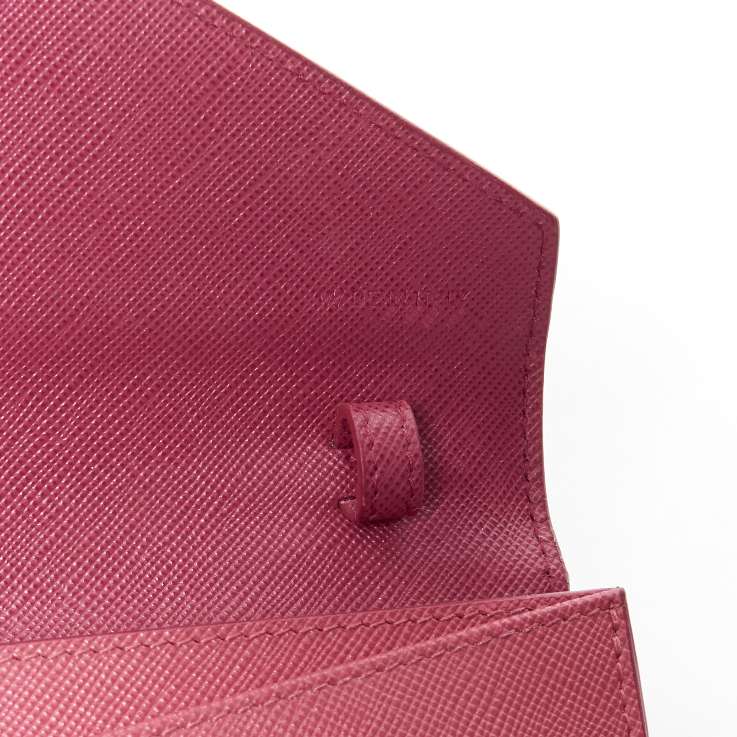 new PRADA pink diamond envelop gold logo wallet on chain crossbody clutch bag 2