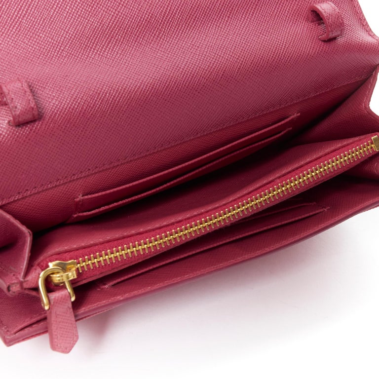 New Prada Beauty Pink Black Envelope Clutch Bag