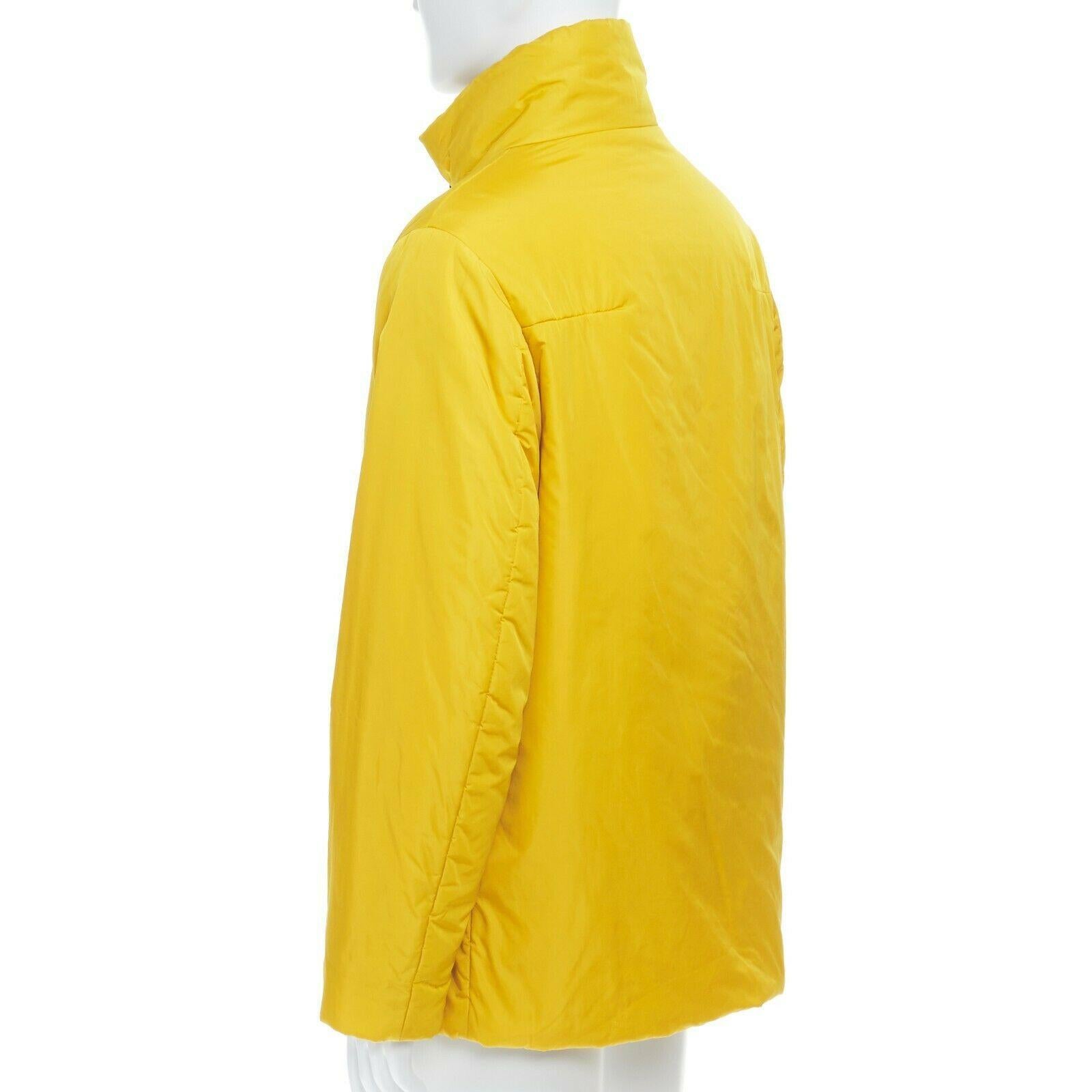new PRADA Red Line yellow polyester padded long length snowboard jacket IT46 S In Good Condition In Hong Kong, NT