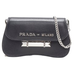 new Prada Sidonie nero vitello city micro push clasp bandolier micro tracolla