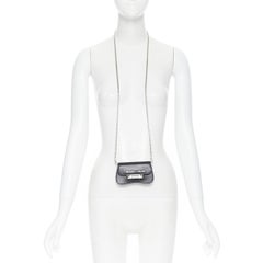 new PRADA Sidonie black calf city micro push clasp bandoliera micro shoulder bag