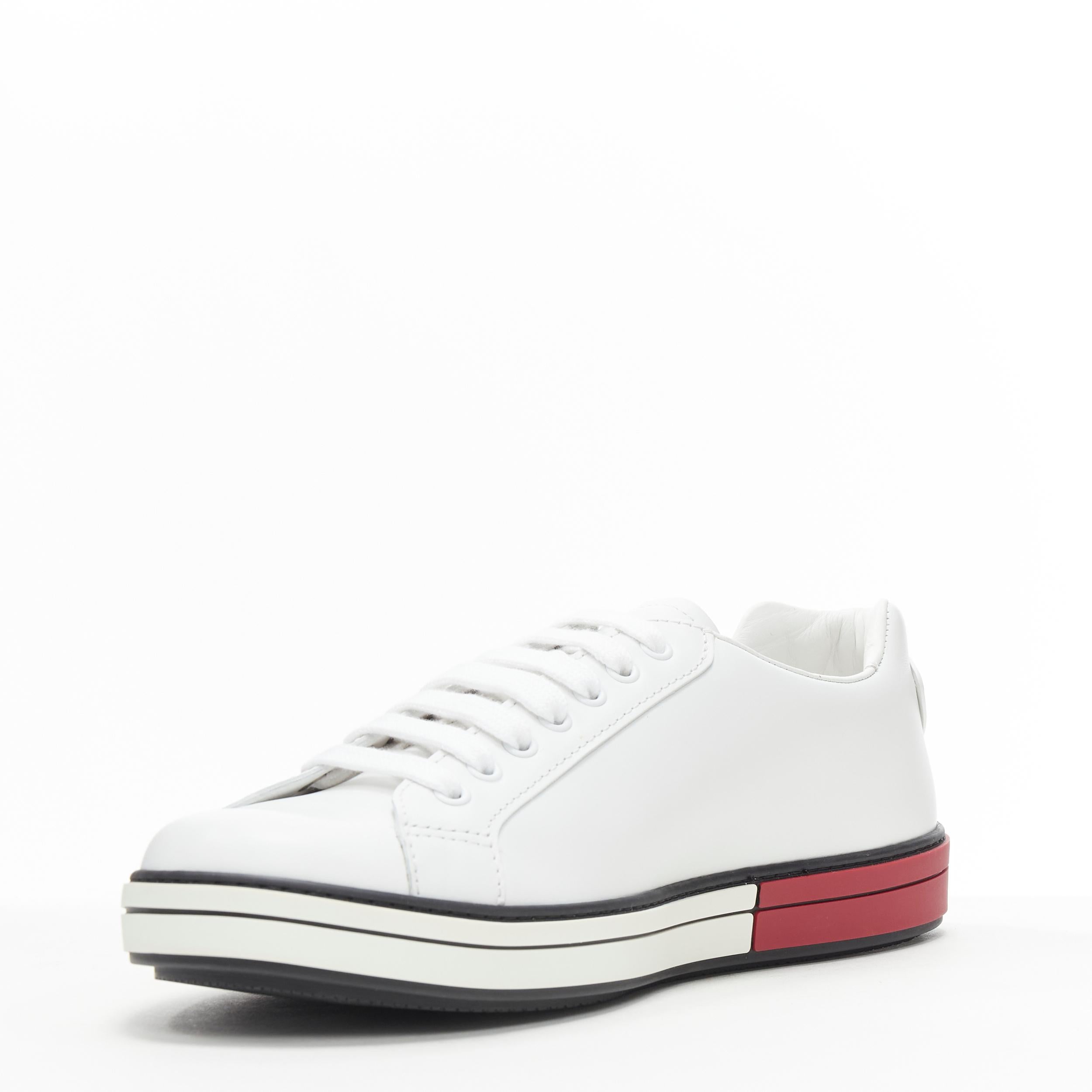 prada red and white sneakers
