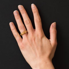 New Precious Stones Golden Vermeil Band Ring
