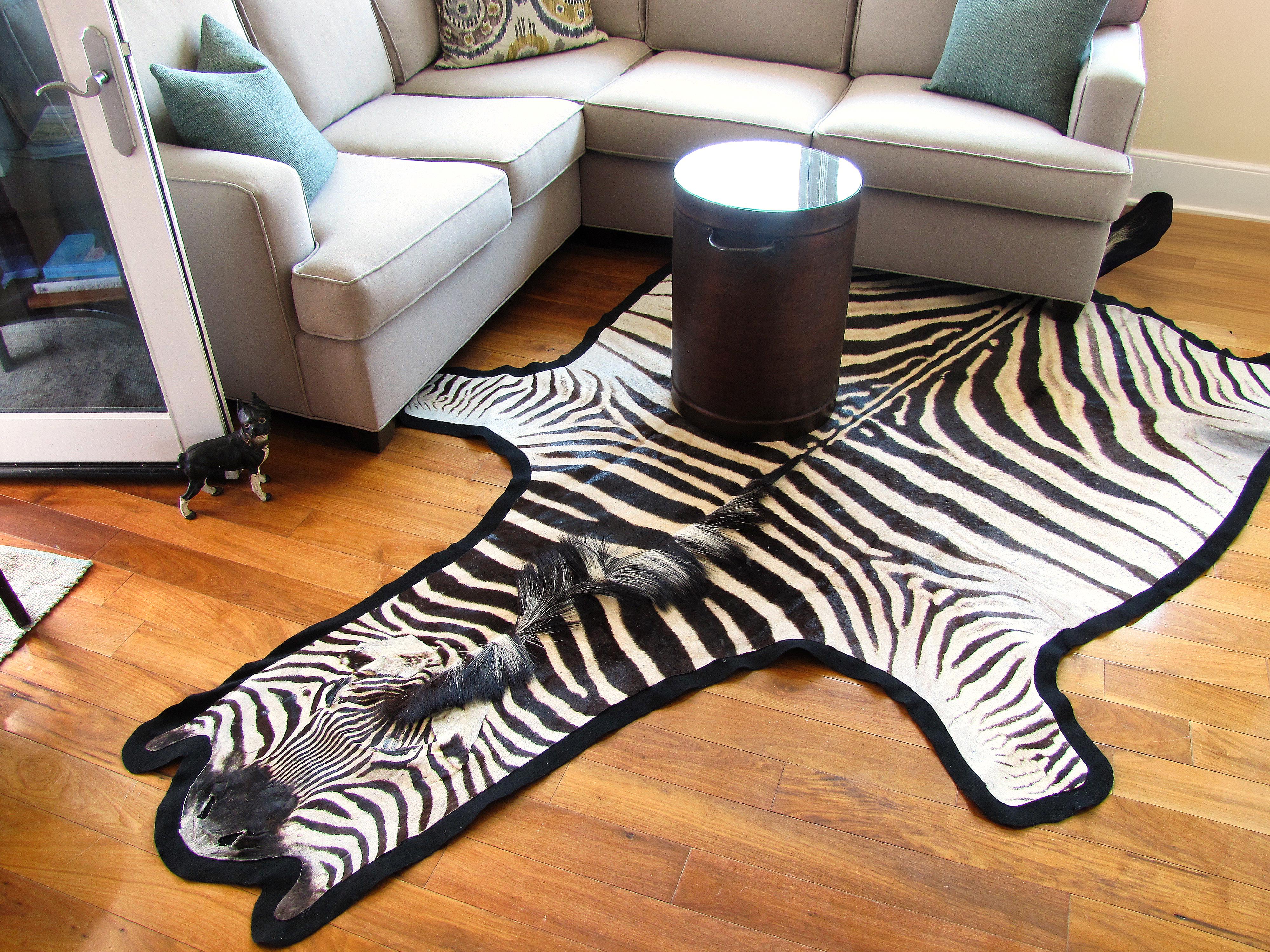 New Premium Felted Trophy Grade Burchell Zebra Skin Rug Hide Carpet Africano